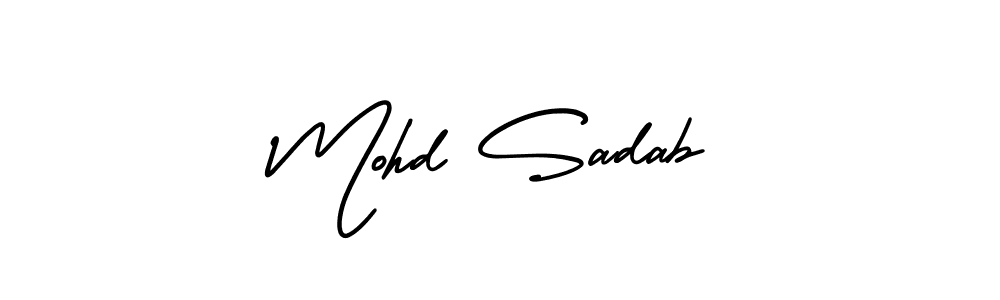 How to make Mohd Sadab name signature. Use AmerikaSignatureDemo-Regular style for creating short signs online. This is the latest handwritten sign. Mohd Sadab signature style 3 images and pictures png