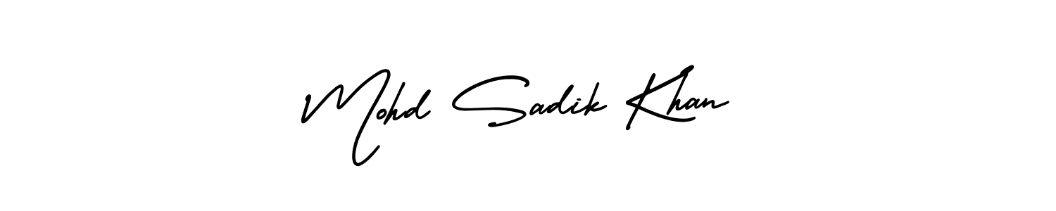 It looks lik you need a new signature style for name Mohd Sadik Khan. Design unique handwritten (AmerikaSignatureDemo-Regular) signature with our free signature maker in just a few clicks. Mohd Sadik Khan signature style 3 images and pictures png