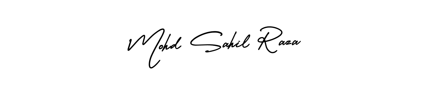 Mohd Sahil Raza stylish signature style. Best Handwritten Sign (AmerikaSignatureDemo-Regular) for my name. Handwritten Signature Collection Ideas for my name Mohd Sahil Raza. Mohd Sahil Raza signature style 3 images and pictures png