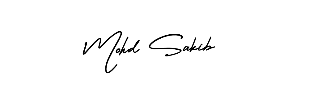 How to make Mohd Sakib name signature. Use AmerikaSignatureDemo-Regular style for creating short signs online. This is the latest handwritten sign. Mohd Sakib signature style 3 images and pictures png