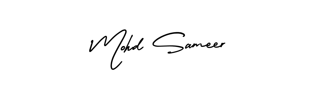 The best way (AmerikaSignatureDemo-Regular) to make a short signature is to pick only two or three words in your name. The name Mohd Sameer include a total of six letters. For converting this name. Mohd Sameer signature style 3 images and pictures png