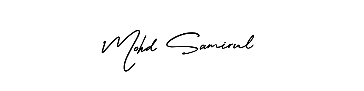 Best and Professional Signature Style for Mohd Samirul. AmerikaSignatureDemo-Regular Best Signature Style Collection. Mohd Samirul signature style 3 images and pictures png