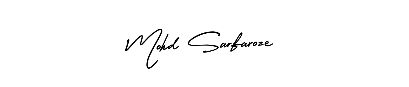 Mohd Sarfaroze stylish signature style. Best Handwritten Sign (AmerikaSignatureDemo-Regular) for my name. Handwritten Signature Collection Ideas for my name Mohd Sarfaroze. Mohd Sarfaroze signature style 3 images and pictures png