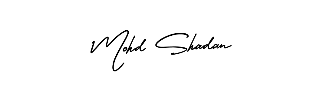 It looks lik you need a new signature style for name Mohd Shadan. Design unique handwritten (AmerikaSignatureDemo-Regular) signature with our free signature maker in just a few clicks. Mohd Shadan signature style 3 images and pictures png