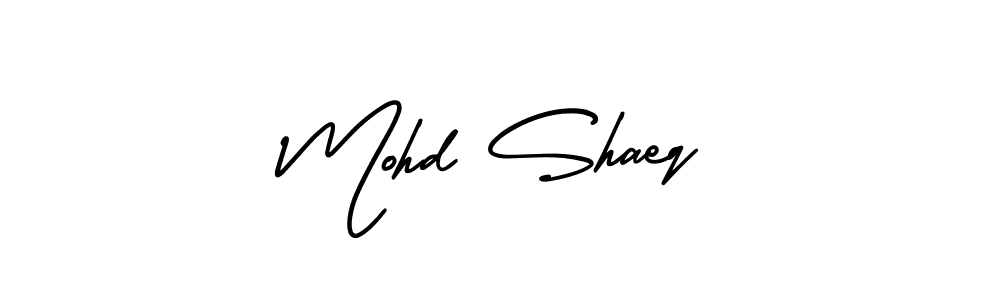 The best way (AmerikaSignatureDemo-Regular) to make a short signature is to pick only two or three words in your name. The name Mohd Shaeq include a total of six letters. For converting this name. Mohd Shaeq signature style 3 images and pictures png