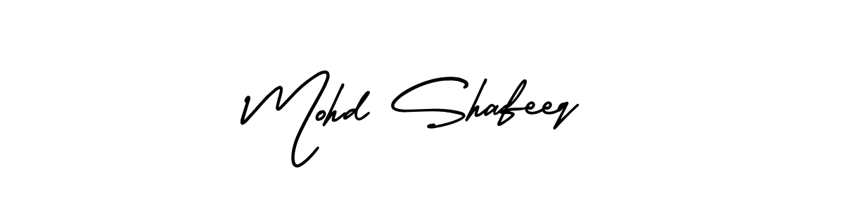 Use a signature maker to create a handwritten signature online. With this signature software, you can design (AmerikaSignatureDemo-Regular) your own signature for name Mohd Shafeeq. Mohd Shafeeq signature style 3 images and pictures png