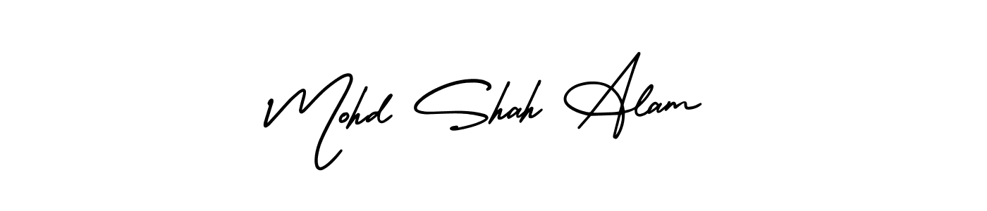 Make a beautiful signature design for name Mohd Shah Alam. With this signature (AmerikaSignatureDemo-Regular) style, you can create a handwritten signature for free. Mohd Shah Alam signature style 3 images and pictures png