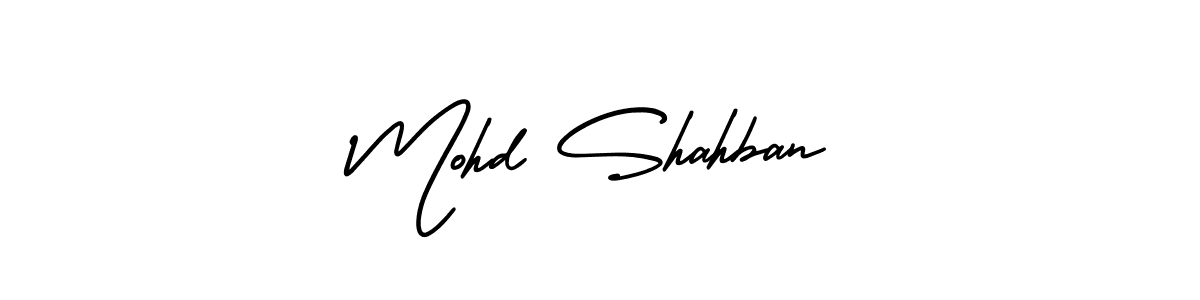 How to make Mohd Shahban name signature. Use AmerikaSignatureDemo-Regular style for creating short signs online. This is the latest handwritten sign. Mohd Shahban signature style 3 images and pictures png