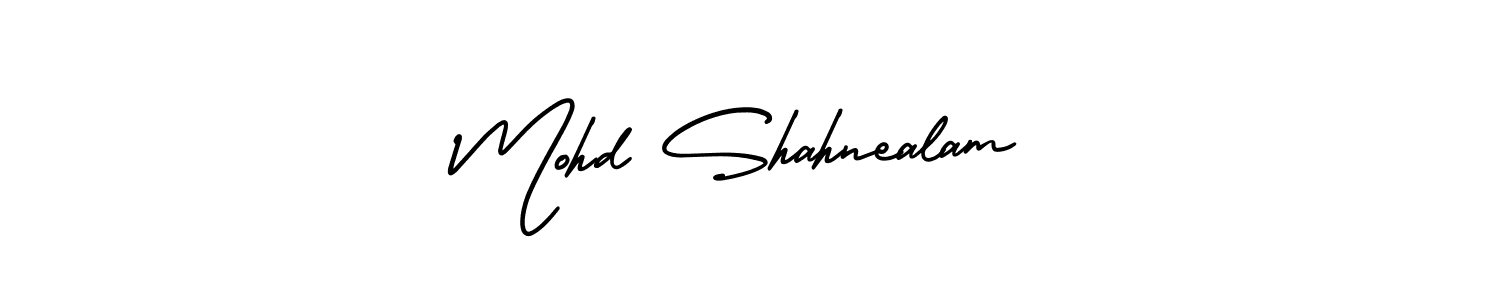 Mohd Shahnealam stylish signature style. Best Handwritten Sign (AmerikaSignatureDemo-Regular) for my name. Handwritten Signature Collection Ideas for my name Mohd Shahnealam. Mohd Shahnealam signature style 3 images and pictures png