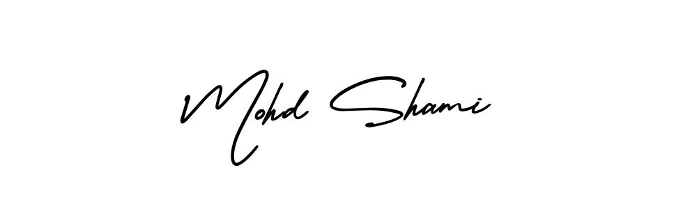 How to make Mohd Shami name signature. Use AmerikaSignatureDemo-Regular style for creating short signs online. This is the latest handwritten sign. Mohd Shami signature style 3 images and pictures png