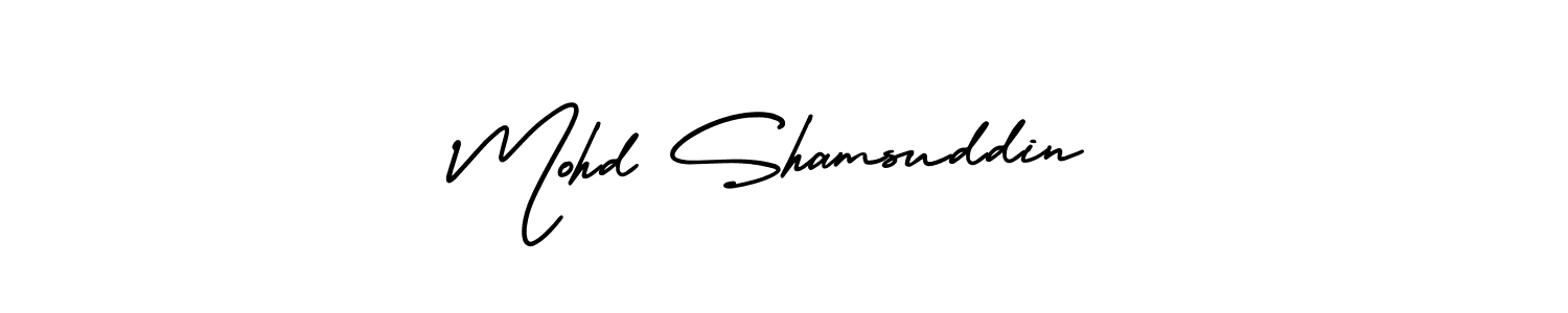 How to make Mohd Shamsuddin name signature. Use AmerikaSignatureDemo-Regular style for creating short signs online. This is the latest handwritten sign. Mohd Shamsuddin signature style 3 images and pictures png