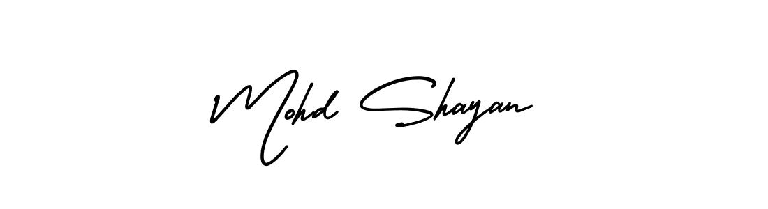 How to make Mohd Shayan name signature. Use AmerikaSignatureDemo-Regular style for creating short signs online. This is the latest handwritten sign. Mohd Shayan signature style 3 images and pictures png