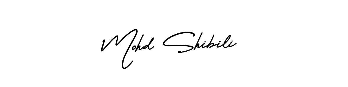 Make a beautiful signature design for name Mohd Shibili. With this signature (AmerikaSignatureDemo-Regular) style, you can create a handwritten signature for free. Mohd Shibili signature style 3 images and pictures png