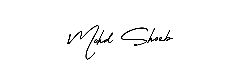 Mohd Shoeb stylish signature style. Best Handwritten Sign (AmerikaSignatureDemo-Regular) for my name. Handwritten Signature Collection Ideas for my name Mohd Shoeb. Mohd Shoeb signature style 3 images and pictures png