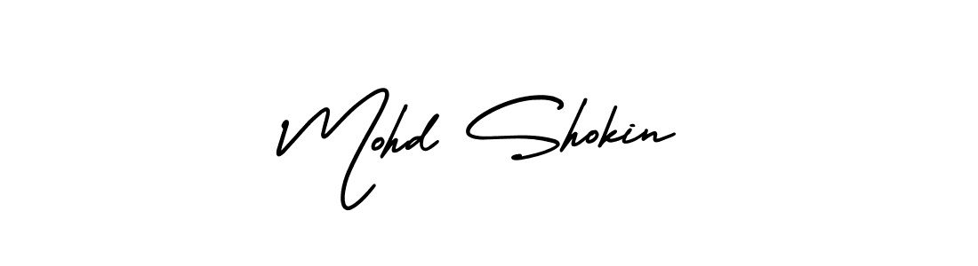 You should practise on your own different ways (AmerikaSignatureDemo-Regular) to write your name (Mohd Shokin) in signature. don't let someone else do it for you. Mohd Shokin signature style 3 images and pictures png