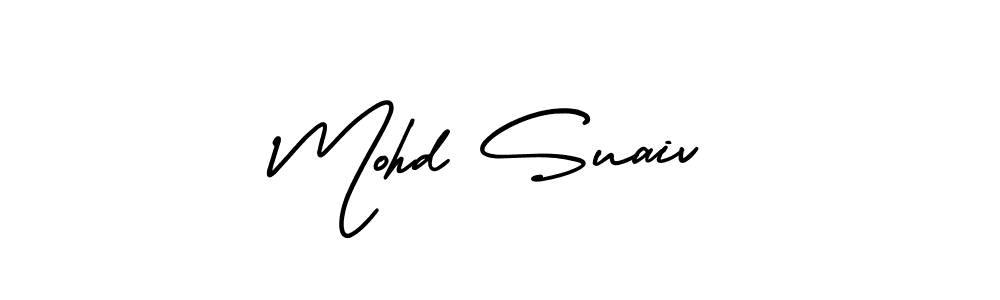 It looks lik you need a new signature style for name Mohd Suaiv. Design unique handwritten (AmerikaSignatureDemo-Regular) signature with our free signature maker in just a few clicks. Mohd Suaiv signature style 3 images and pictures png