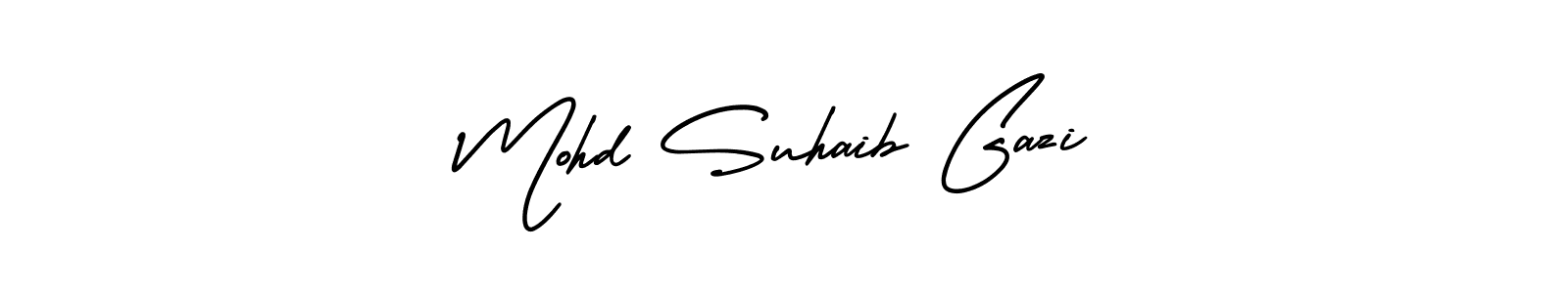 Use a signature maker to create a handwritten signature online. With this signature software, you can design (AmerikaSignatureDemo-Regular) your own signature for name Mohd Suhaib Gazi. Mohd Suhaib Gazi signature style 3 images and pictures png