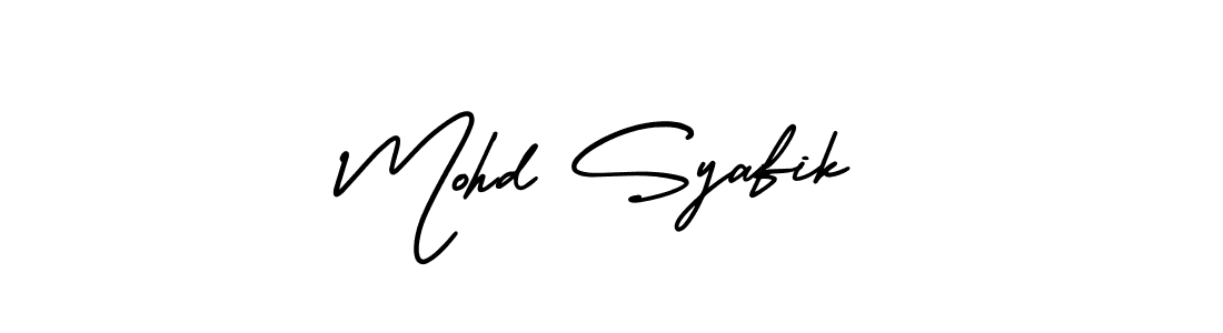 Mohd Syafik stylish signature style. Best Handwritten Sign (AmerikaSignatureDemo-Regular) for my name. Handwritten Signature Collection Ideas for my name Mohd Syafik. Mohd Syafik signature style 3 images and pictures png