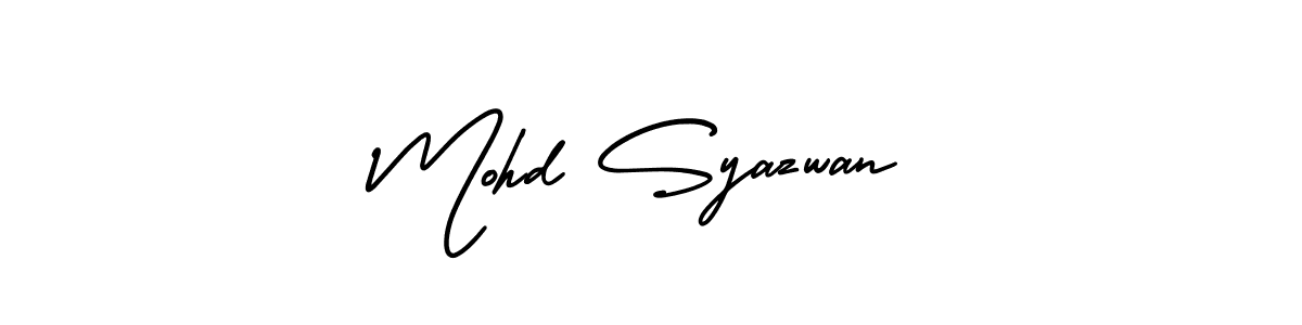 Mohd Syazwan stylish signature style. Best Handwritten Sign (AmerikaSignatureDemo-Regular) for my name. Handwritten Signature Collection Ideas for my name Mohd Syazwan. Mohd Syazwan signature style 3 images and pictures png