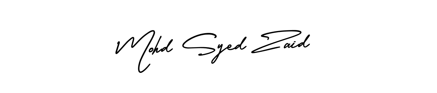 Make a beautiful signature design for name Mohd Syed Zaid. With this signature (AmerikaSignatureDemo-Regular) style, you can create a handwritten signature for free. Mohd Syed Zaid signature style 3 images and pictures png
