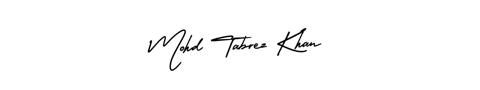 Make a beautiful signature design for name Mohd Tabrez Khan. With this signature (AmerikaSignatureDemo-Regular) style, you can create a handwritten signature for free. Mohd Tabrez Khan signature style 3 images and pictures png