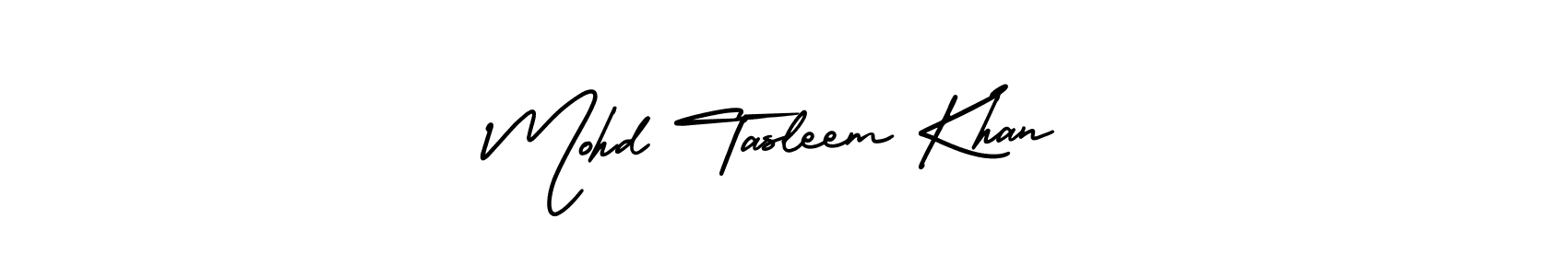 It looks lik you need a new signature style for name Mohd Tasleem Khan. Design unique handwritten (AmerikaSignatureDemo-Regular) signature with our free signature maker in just a few clicks. Mohd Tasleem Khan signature style 3 images and pictures png