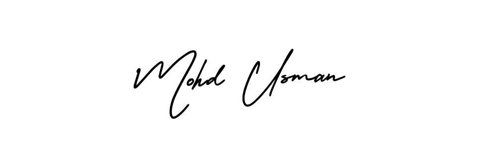 Also You can easily find your signature by using the search form. We will create Mohd Usman name handwritten signature images for you free of cost using AmerikaSignatureDemo-Regular sign style. Mohd Usman signature style 3 images and pictures png
