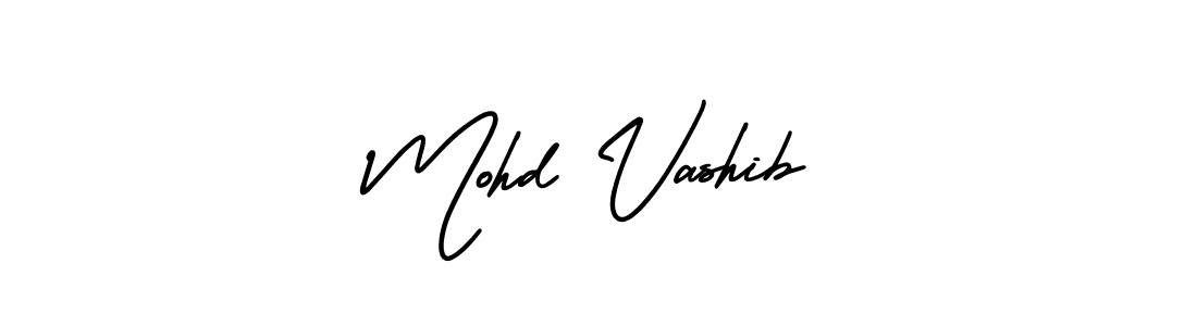 Use a signature maker to create a handwritten signature online. With this signature software, you can design (AmerikaSignatureDemo-Regular) your own signature for name Mohd Vashib. Mohd Vashib signature style 3 images and pictures png
