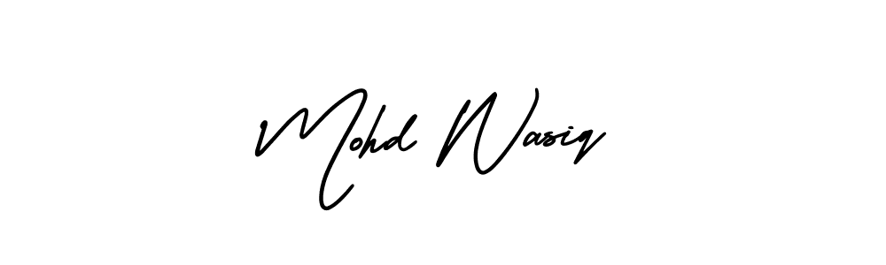 Design your own signature with our free online signature maker. With this signature software, you can create a handwritten (AmerikaSignatureDemo-Regular) signature for name Mohd Wasiq. Mohd Wasiq signature style 3 images and pictures png