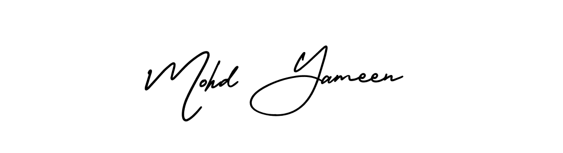 How to make Mohd Yameen name signature. Use AmerikaSignatureDemo-Regular style for creating short signs online. This is the latest handwritten sign. Mohd Yameen signature style 3 images and pictures png