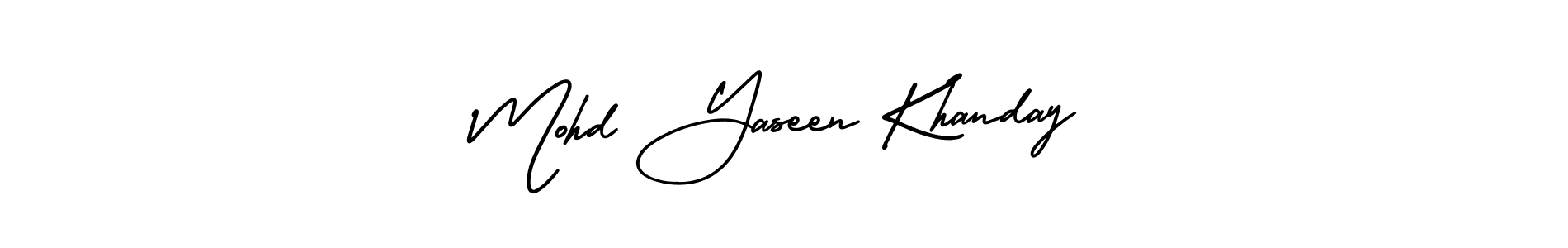 AmerikaSignatureDemo-Regular is a professional signature style that is perfect for those who want to add a touch of class to their signature. It is also a great choice for those who want to make their signature more unique. Get Mohd Yaseen Khanday name to fancy signature for free. Mohd Yaseen Khanday signature style 3 images and pictures png