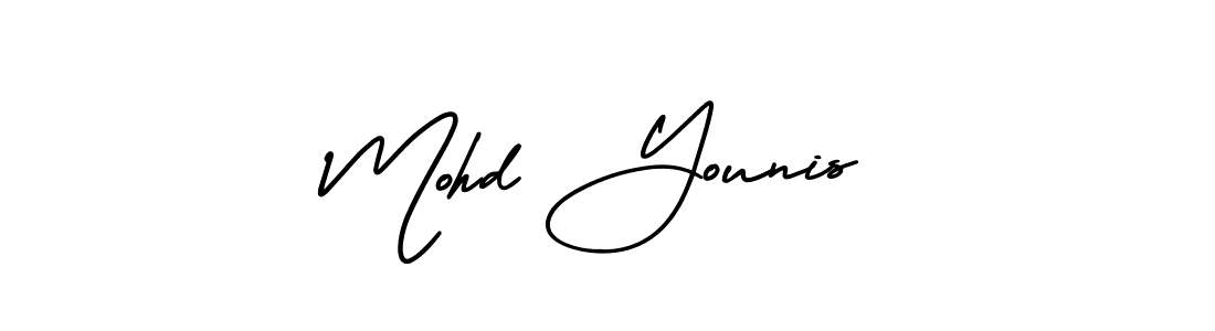 Create a beautiful signature design for name Mohd Younis. With this signature (AmerikaSignatureDemo-Regular) fonts, you can make a handwritten signature for free. Mohd Younis signature style 3 images and pictures png