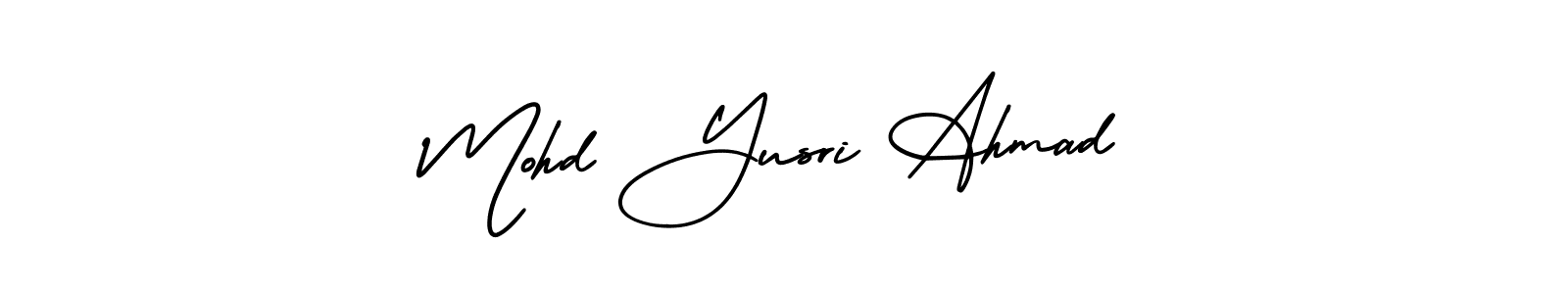 You should practise on your own different ways (AmerikaSignatureDemo-Regular) to write your name (Mohd Yusri Ahmad) in signature. don't let someone else do it for you. Mohd Yusri Ahmad signature style 3 images and pictures png