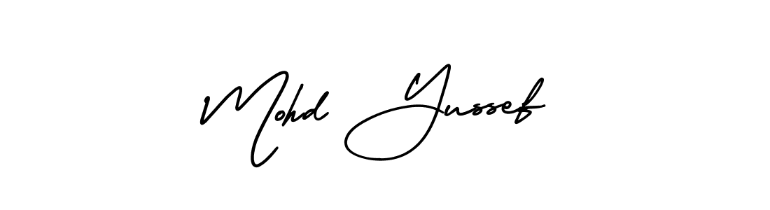 Use a signature maker to create a handwritten signature online. With this signature software, you can design (AmerikaSignatureDemo-Regular) your own signature for name Mohd Yussef. Mohd Yussef signature style 3 images and pictures png