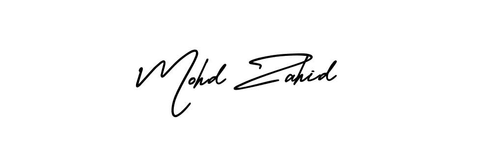 The best way (AmerikaSignatureDemo-Regular) to make a short signature is to pick only two or three words in your name. The name Mohd Zahid include a total of six letters. For converting this name. Mohd Zahid signature style 3 images and pictures png