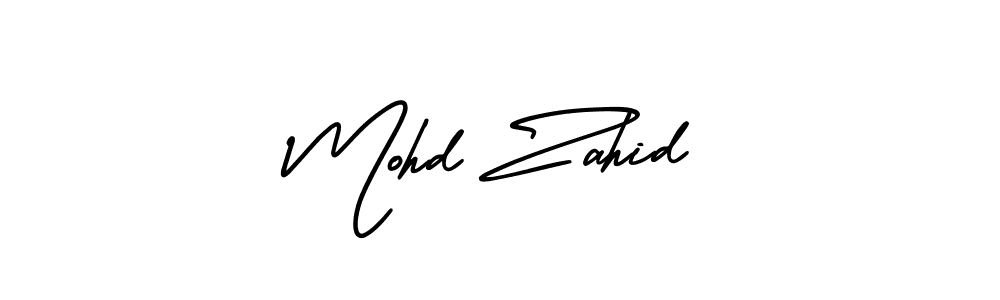 The best way (AmerikaSignatureDemo-Regular) to make a short signature is to pick only two or three words in your name. The name Mohd Zahid include a total of six letters. For converting this name. Mohd Zahid signature style 3 images and pictures png