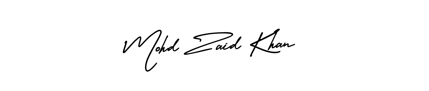 This is the best signature style for the Mohd Zaid Khan name. Also you like these signature font (AmerikaSignatureDemo-Regular). Mix name signature. Mohd Zaid Khan signature style 3 images and pictures png