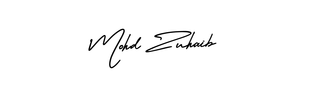 How to make Mohd Zuhaib name signature. Use AmerikaSignatureDemo-Regular style for creating short signs online. This is the latest handwritten sign. Mohd Zuhaib signature style 3 images and pictures png