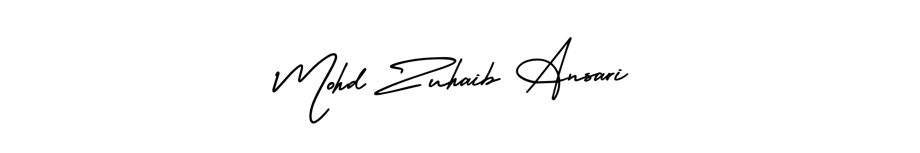 Make a beautiful signature design for name Mohd Zuhaib Ansari. With this signature (AmerikaSignatureDemo-Regular) style, you can create a handwritten signature for free. Mohd Zuhaib Ansari signature style 3 images and pictures png