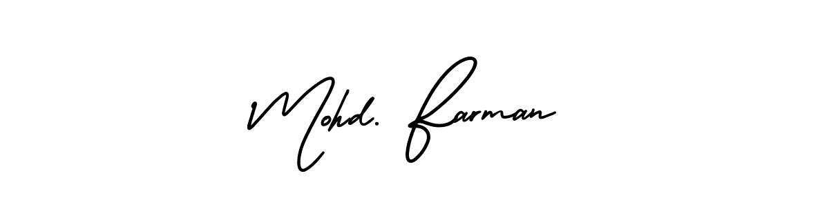 Also we have Mohd. Farman name is the best signature style. Create professional handwritten signature collection using AmerikaSignatureDemo-Regular autograph style. Mohd. Farman signature style 3 images and pictures png
