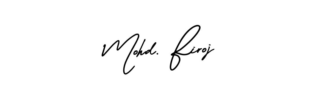 Also You can easily find your signature by using the search form. We will create Mohd. Firoj name handwritten signature images for you free of cost using AmerikaSignatureDemo-Regular sign style. Mohd. Firoj signature style 3 images and pictures png