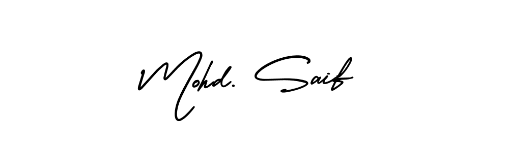 Use a signature maker to create a handwritten signature online. With this signature software, you can design (AmerikaSignatureDemo-Regular) your own signature for name Mohd. Saif. Mohd. Saif signature style 3 images and pictures png