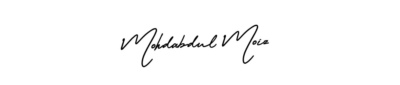 The best way (AmerikaSignatureDemo-Regular) to make a short signature is to pick only two or three words in your name. The name Mohdabdul Moiz include a total of six letters. For converting this name. Mohdabdul Moiz signature style 3 images and pictures png