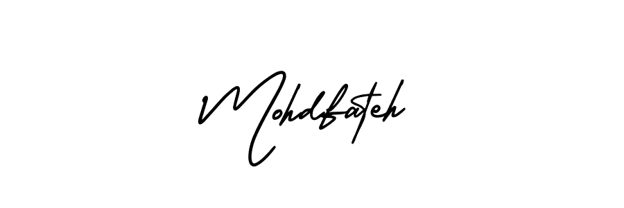 You should practise on your own different ways (AmerikaSignatureDemo-Regular) to write your name (Mohdfateh) in signature. don't let someone else do it for you. Mohdfateh signature style 3 images and pictures png