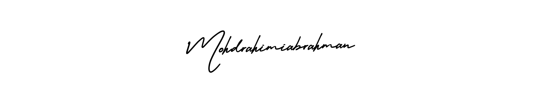 Make a short Mohdrahimiabrahman signature style. Manage your documents anywhere anytime using AmerikaSignatureDemo-Regular. Create and add eSignatures, submit forms, share and send files easily. Mohdrahimiabrahman signature style 3 images and pictures png