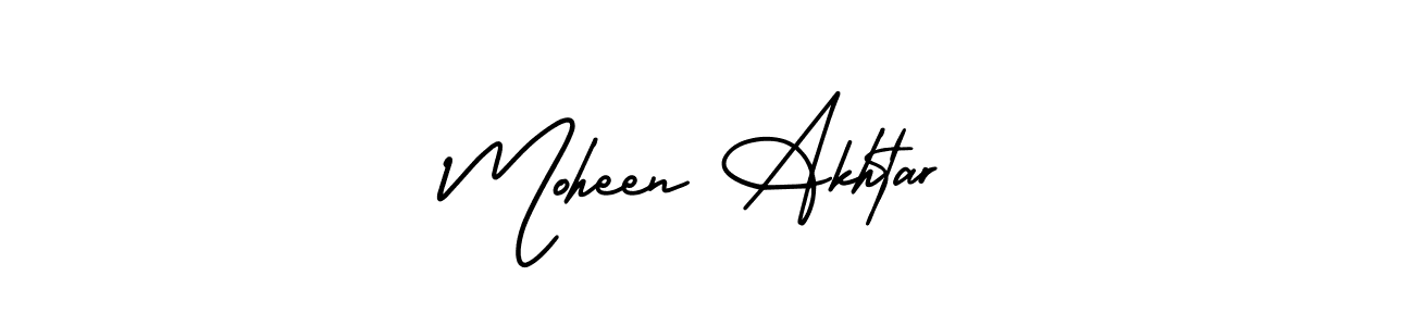 Moheen Akhtar stylish signature style. Best Handwritten Sign (AmerikaSignatureDemo-Regular) for my name. Handwritten Signature Collection Ideas for my name Moheen Akhtar. Moheen Akhtar signature style 3 images and pictures png