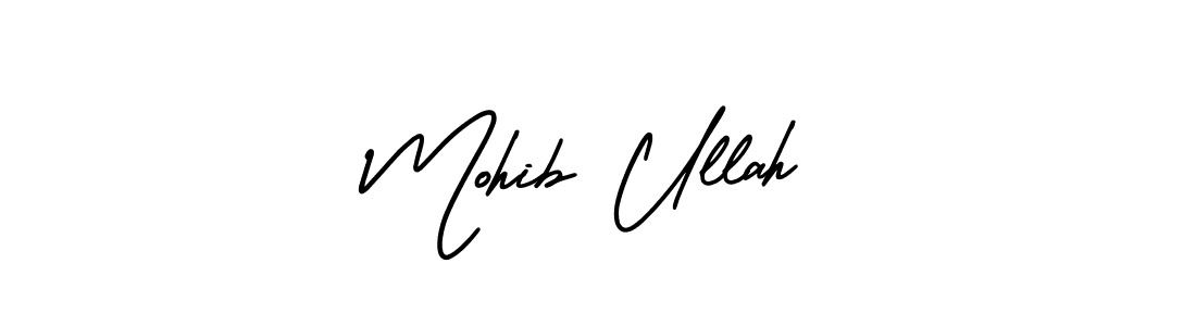 Mohib Ullah stylish signature style. Best Handwritten Sign (AmerikaSignatureDemo-Regular) for my name. Handwritten Signature Collection Ideas for my name Mohib Ullah. Mohib Ullah signature style 3 images and pictures png