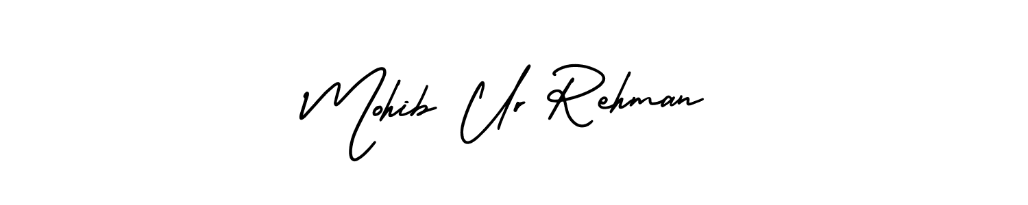 Mohib Ur Rehman stylish signature style. Best Handwritten Sign (AmerikaSignatureDemo-Regular) for my name. Handwritten Signature Collection Ideas for my name Mohib Ur Rehman. Mohib Ur Rehman signature style 3 images and pictures png