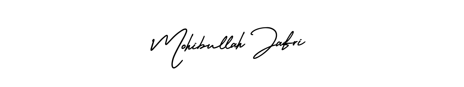 This is the best signature style for the Mohibullah Jafri name. Also you like these signature font (AmerikaSignatureDemo-Regular). Mix name signature. Mohibullah Jafri signature style 3 images and pictures png