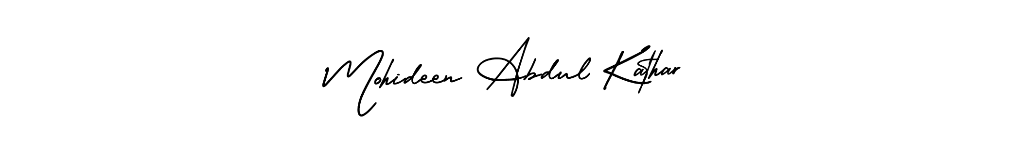 It looks lik you need a new signature style for name Mohideen Abdul Kathar. Design unique handwritten (AmerikaSignatureDemo-Regular) signature with our free signature maker in just a few clicks. Mohideen Abdul Kathar signature style 3 images and pictures png